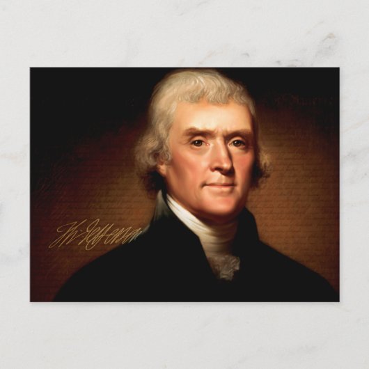 Thomas Jefferson Portrait Postkarte (Vorderseite)