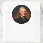 Thomas Jefferson Portrait Runder Aufkleber (Tasche)