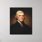 THOMAS JEFFERSON Portrait von Rembrandt Peale Leinwanddruck (Vorderseite)