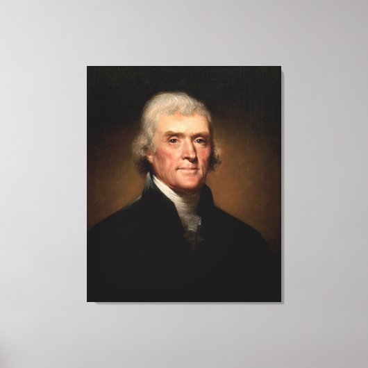 THOMAS JEFFERSON Portrait von Rembrandt Peale Leinwanddruck (Vorderseite)