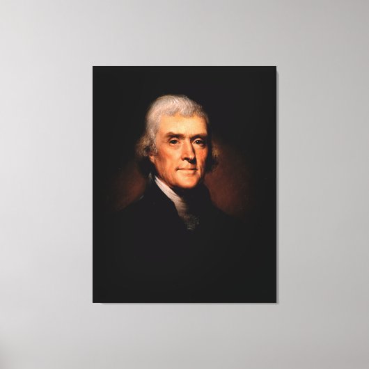 THOMAS JEFFERSON Portrait von Rembrandt Peale Leinwanddruck (Vorderseite)