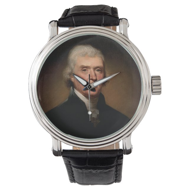 Thomas Jefferson Porträt Armbanduhr (Vorderseite)