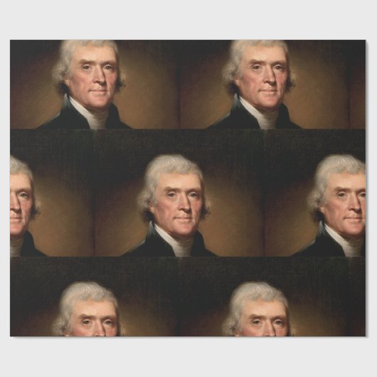Thomas Jefferson Porträt Geschenkpapier (Flach)