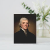 Thomas Jefferson Porträt Postkarte (Stehend Vorderseite)