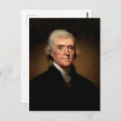 Thomas Jefferson Porträt Postkarte (Vorne/Hinten)