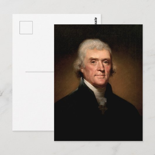 Thomas Jefferson Porträt Postkarte (Vorne/Hinten)