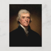 Thomas Jefferson Porträt Postkarte (Vorderseite)