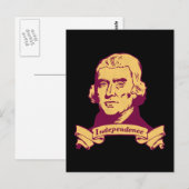 Thomas Jefferson Postkarte (Vorne/Hinten)