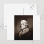 Thomas Jefferson Postkarte (Vorne/Hinten)