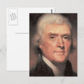 Thomas Jefferson Postkarte (Vorne/Hinten)