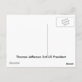 Thomas Jefferson Postkarte (Rückseite)