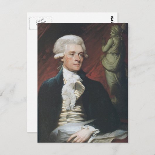 Thomas Jefferson Postkarte (Vorne/Hinten)