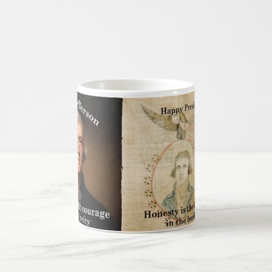 Thomas Jefferson Präsident's Day Patriotic Tasse (Mittel)