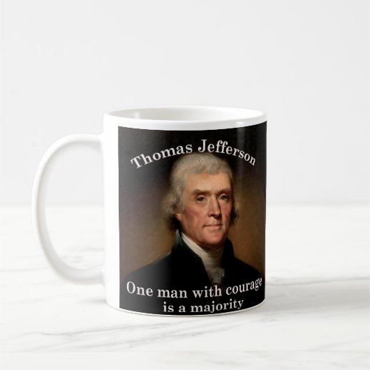 Thomas Jefferson Präsident's Day Patriotic Tasse (Links)