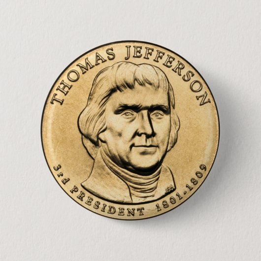 Thomas Jefferson Presidential $1 Coin Button (Vorderseite)