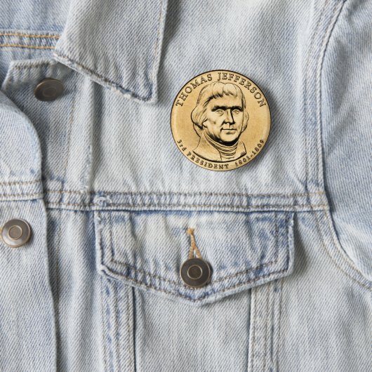 Thomas Jefferson Presidential $1 Coin Button (Beispiel)