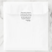 Thomas Jefferson Quote 16a Runder Aufkleber (Tasche)
