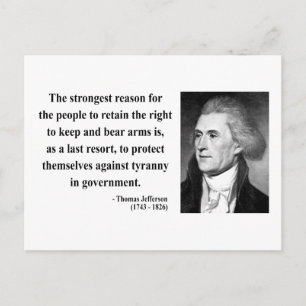 Thomas Jefferson Quote 6b Postkarte
