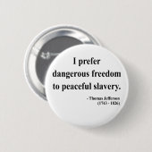 Thomas Jefferson Quote 9a Button (Vorne & Hinten)