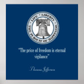 Thomas Jefferson Quote (Vigilance) Poster (Vorne)