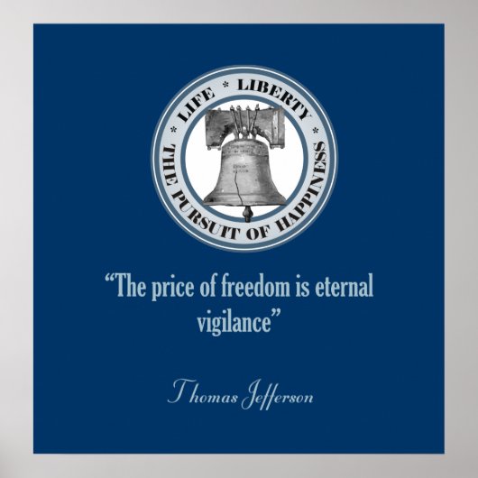 Thomas Jefferson Quote (Vigilance) Poster (Vorne)