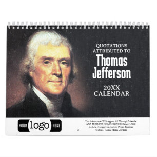 Thomas Jefferson Quotes Business Logo Werbung Kalender