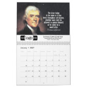 Thomas Jefferson Quotes Business Logo Werbung Kalender (Jan 2027)
