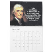 Thomas Jefferson Quotes mit Foto des Präsidenten Kalender (Mär 2027)