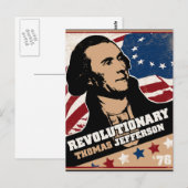 Thomas Jefferson Revolutionäre Postkarte (Vorne/Hinten)