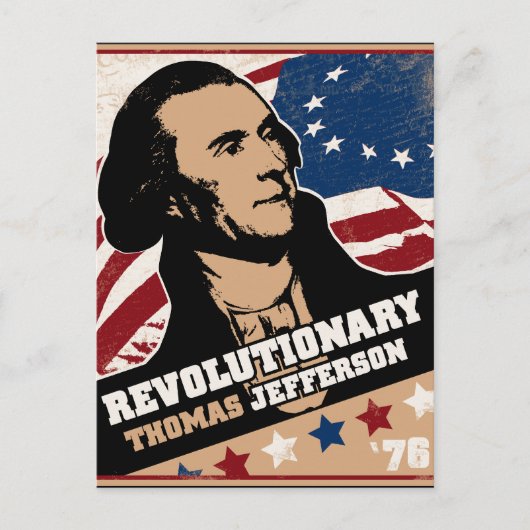Thomas Jefferson Revolutionäre Postkarte (Vorderseite)