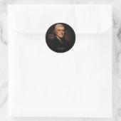Thomas Jefferson Runder Aufkleber (Tasche)