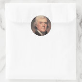 Thomas Jefferson Runder Aufkleber (Tasche)