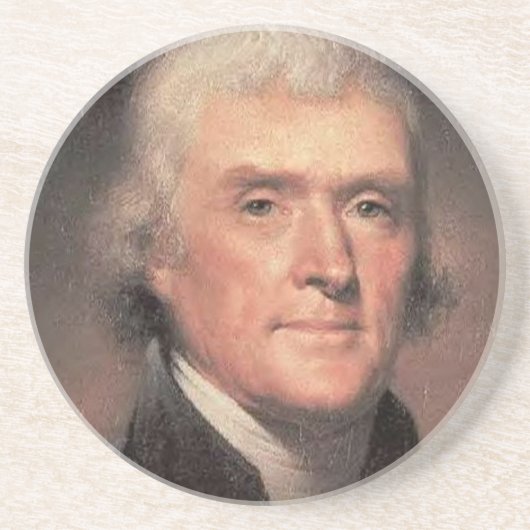 Thomas Jefferson Sandstein Untersetzer (Vorne)