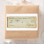Thomas Jefferson Signature auf Bank Karo 1809 (Insitu)