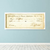 Thomas Jefferson Signature auf Bank Karo 1809 Leinwanddruck (Insitu (Holzboden))