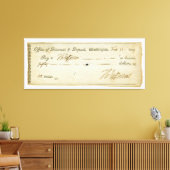 Thomas Jefferson Signature auf Bank Karo 1809 Leinwanddruck (Insitu (Wohnzimmer))