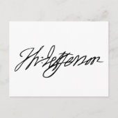 Thomas Jefferson Signature Postkarte (Vorderseite)