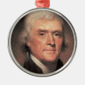 Thomas Jefferson Silbernes Ornament (Vorne)