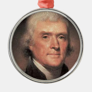 Thomas Jefferson Silbernes Ornament