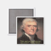 Thomas Jefferson "Spending Money" Weisheitsgeschen Magnet (Vorderseite/Rückseite)