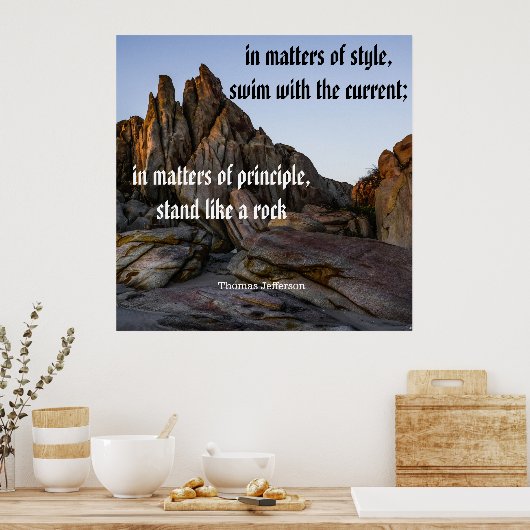Thomas Jefferson - Steht wie ein Rock Poster (Küche)