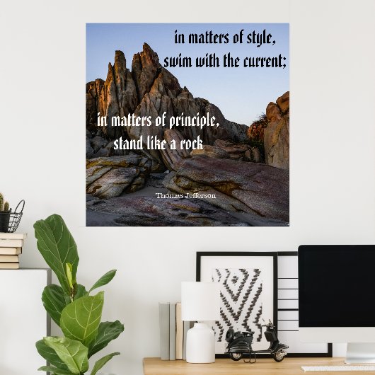 Thomas Jefferson - Steht wie ein Rock Poster (Heimbüro)