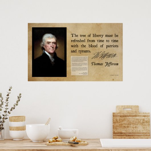 Thomas Jefferson - Tree of Liberty Poster (Küche)