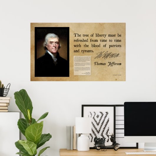 Thomas Jefferson - Tree of Liberty Poster (Heimbüro)