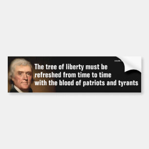 Thomas Jefferson Tree of Liberty Quote Autoaufkleber