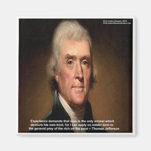 Thomas Jefferson Trickle Down Gifts & Cards Magnet (Vorne)