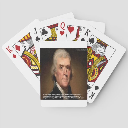 Thomas Jefferson Trickle Down Gifts & Cards Spielkarten (Rückseite)