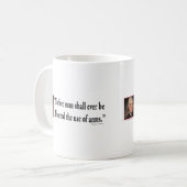 Thomas Jefferson über die Rechte von Gun Kaffeetasse (Vorderseite Links)