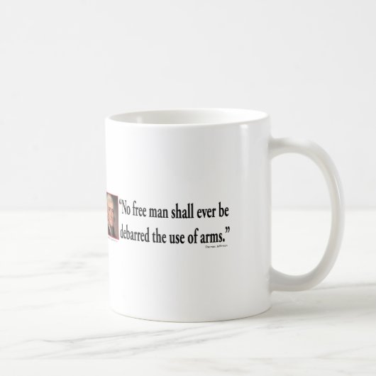 Thomas Jefferson über die Rechte von Gun Kaffeetasse (Rechts)