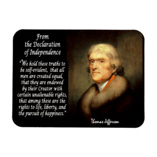 Thomas Jefferson - Unabhängigkeitserklärung Magnet